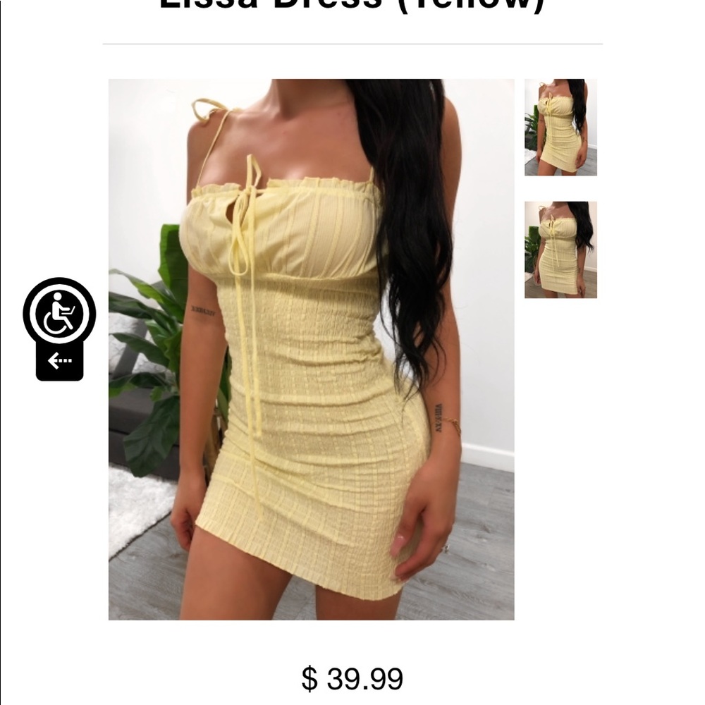 Yellow Summer Mini Dress